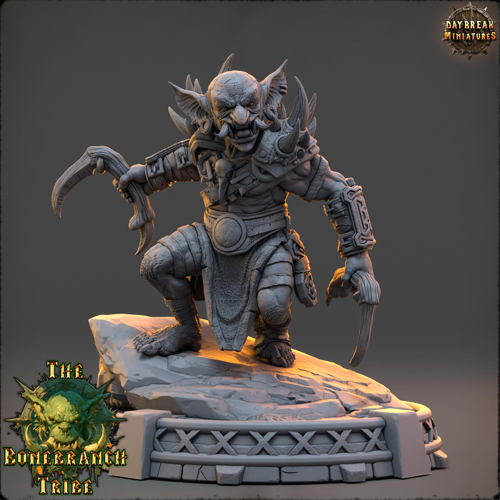 Varka Spinechewer | Daybreak Miniatures | Bonebranch Tribe | RESIN | Fantasy | Horror | Wargaming | RPG | DnD | Gaming | Goblin