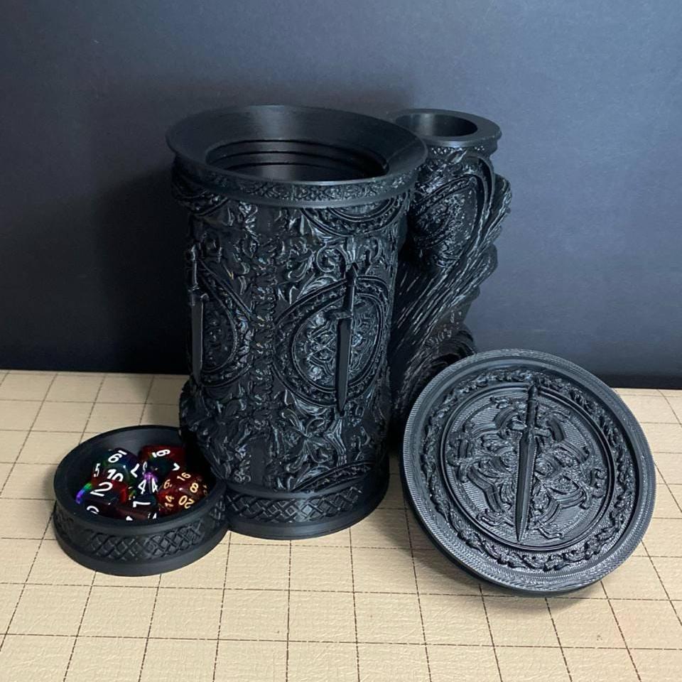 Fighter Tankard - Can Holder Dice Tower and Dice Vault | Fates End | Roleplay Games | Gamer Gift | Mug