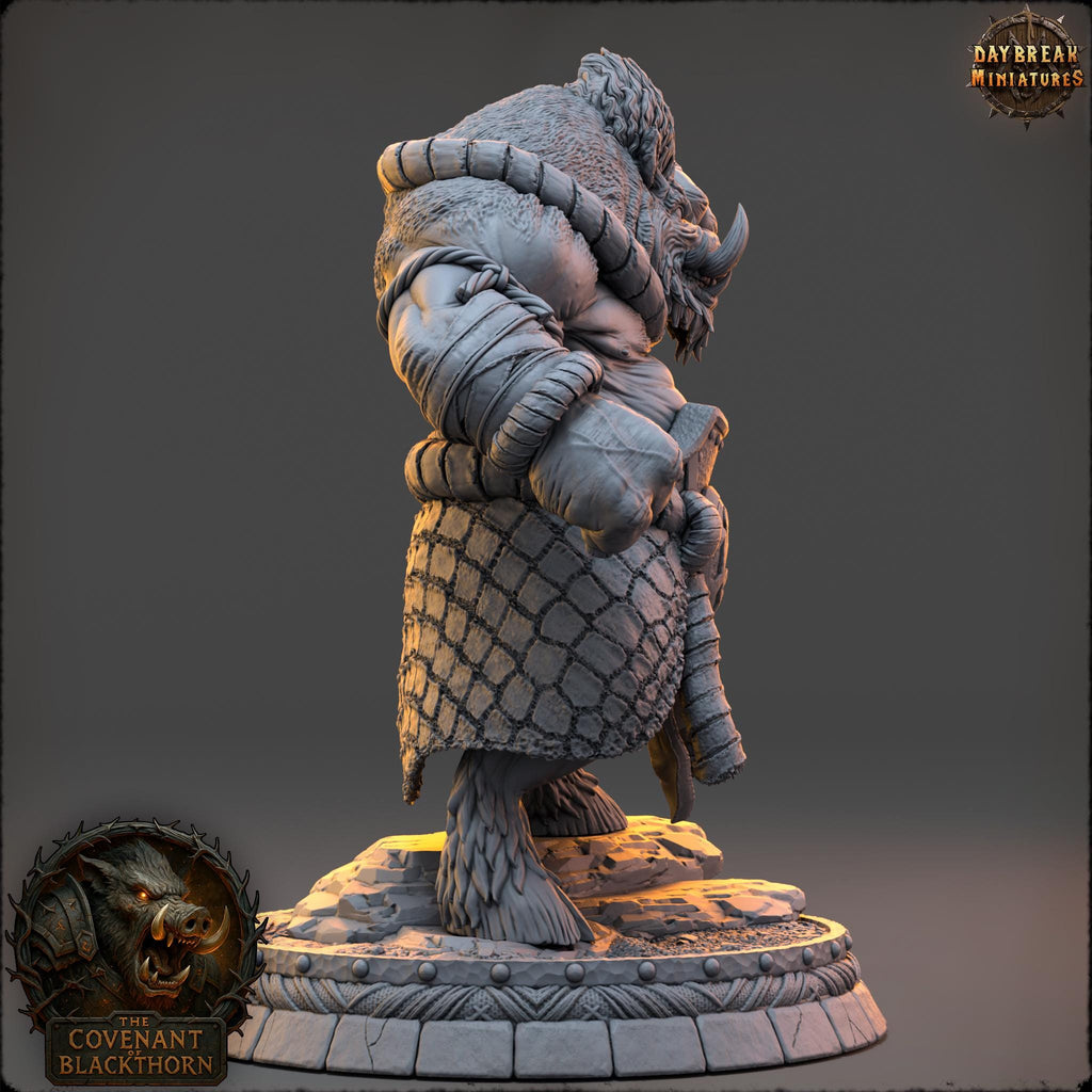 Grothar Rootsworn | Daybreak Miniatures | Covenant of Blackthorn | RESIN| Fantasy | Horror | Wargaming | RPG | DnD | Gaming Miniature | Boar