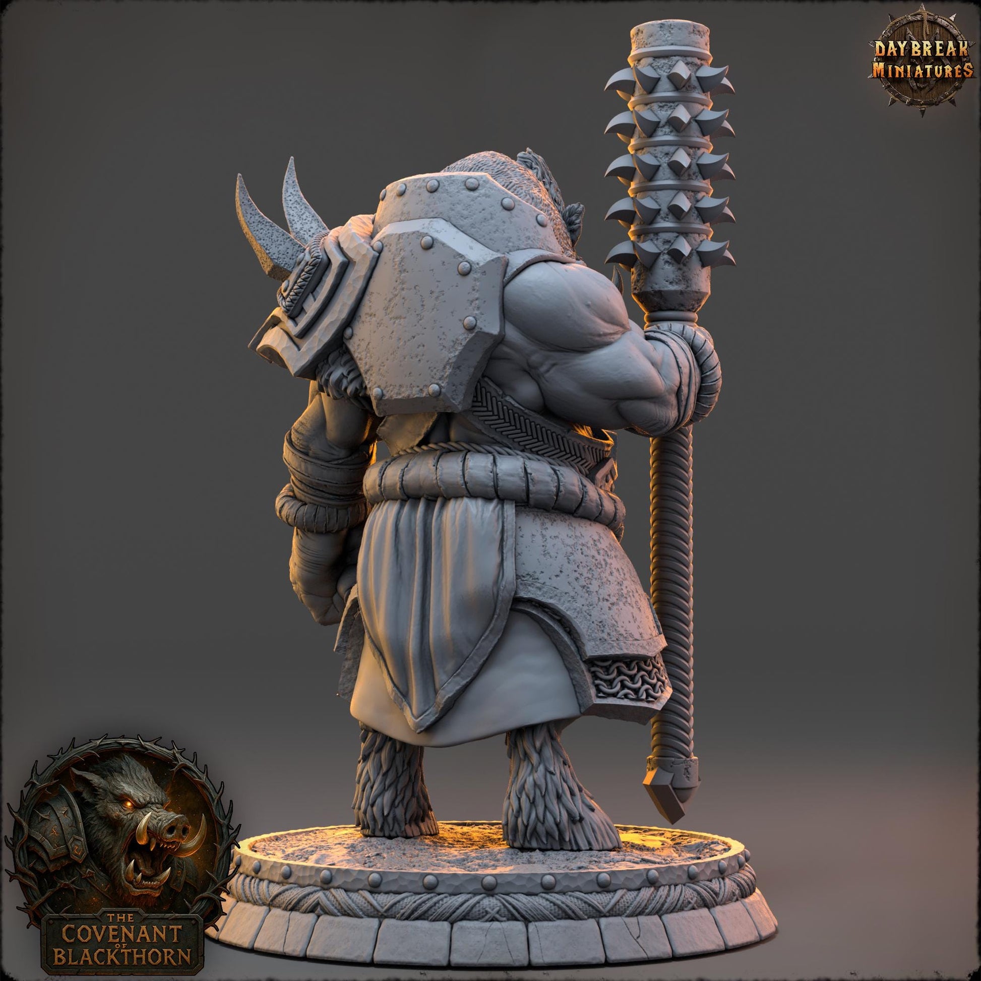 Snarth Briarbrand | Daybreak Miniatures | Covenant of Blackthorn | RESIN| Fantasy | Horror | Wargaming | RPG | DnD | Gaming Miniature | Boar