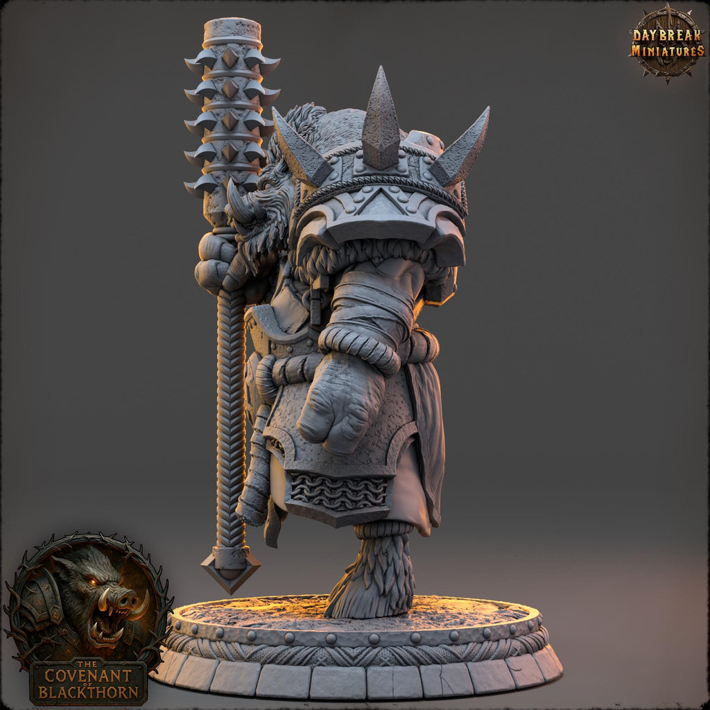 Snarth Briarbrand | Daybreak Miniatures | Covenant of Blackthorn | RESIN| Fantasy | Horror | Wargaming | RPG | DnD | Gaming Miniature | Boar
