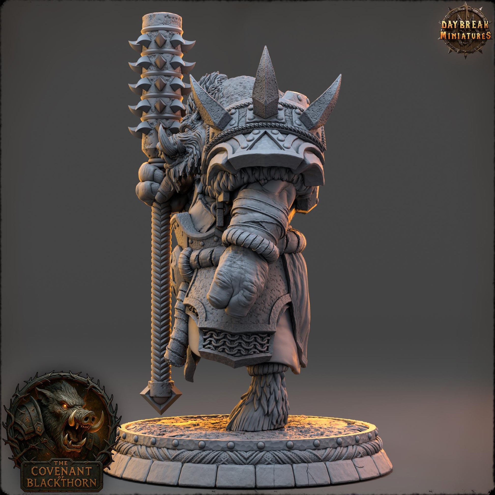 Snarth Briarbrand | Daybreak Miniatures | Covenant of Blackthorn | RESIN| Fantasy | Horror | Wargaming | RPG | DnD | Gaming Miniature | Boar