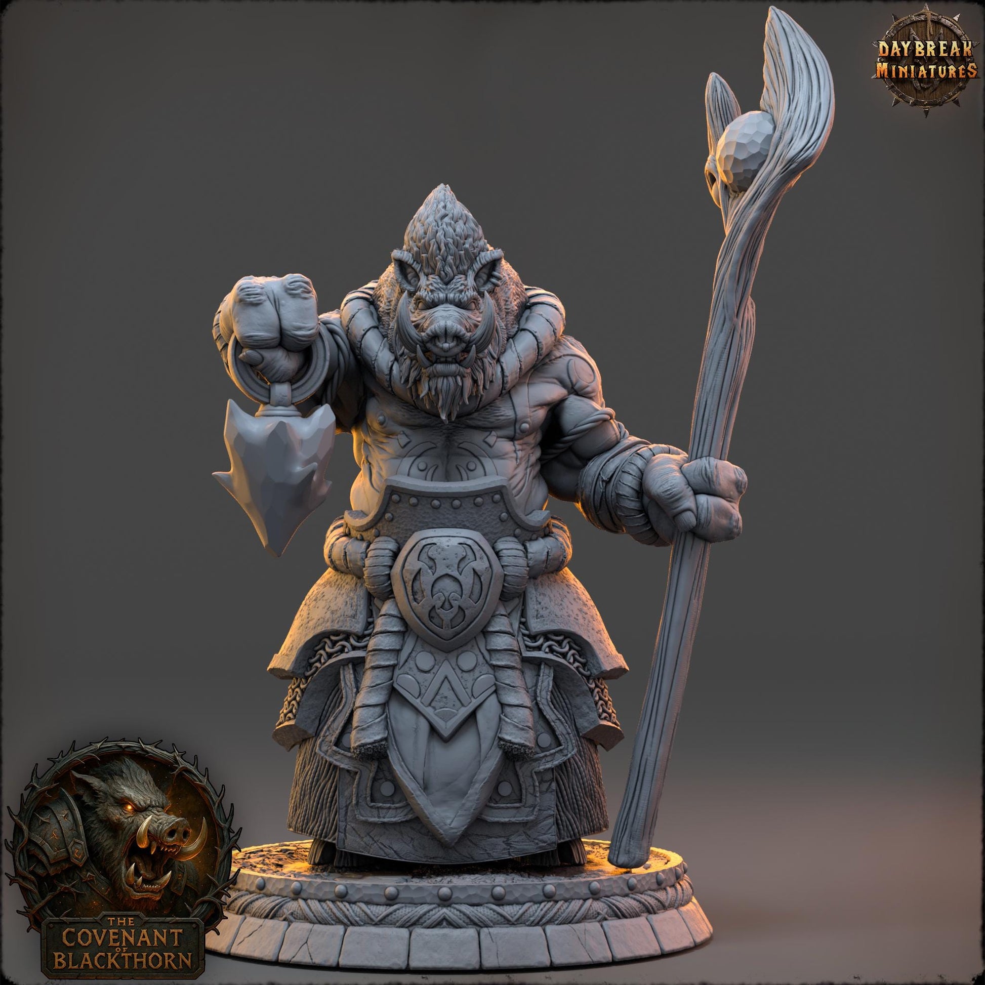 Tornak the Gorebound | Daybreak Miniatures | Covenant of Blackthorn | RESIN | Fantasy | Horror | Wargaming | RPG | DnD | Gaming Miniature