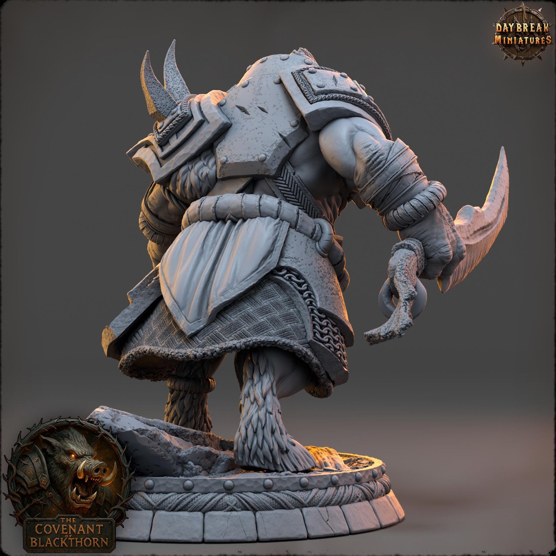 Zurka Mudroot | Daybreak Miniatures | Covenant of Blackthorn | RESIN| Fantasy | Horror| Wargaming | RPG | DnD | Gaming Miniature | Boar