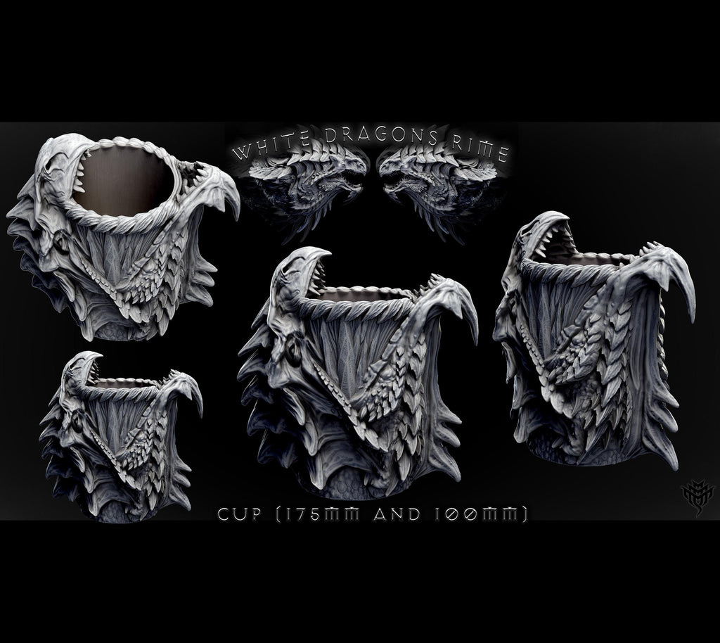 Dragon Dice Cup | Mini Monster Mayhem | Dragon Head Cups | Fantasy | DnD | RPG | Gaming | Pen Holder | Paint Brush Holder