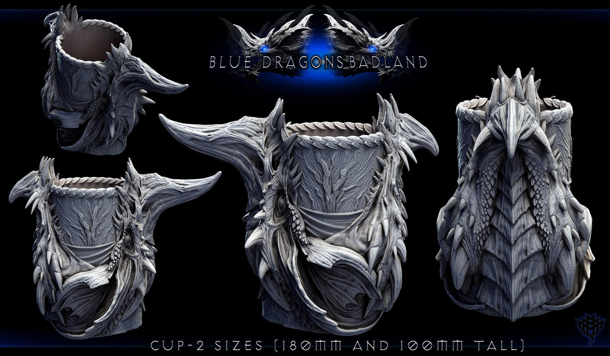 Dragon Dice Cup | Mini Monster Mayhem | Dragon Head Cups | Fantasy | DnD | RPG | Gaming | Pen Holder | Paint Brush Holder