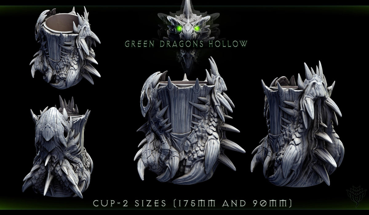 Dragon Dice Cup | Mini Monster Mayhem | Dragon Head Cups | Fantasy | DnD | RPG | Gaming | Pen Holder | Paint Brush Holder