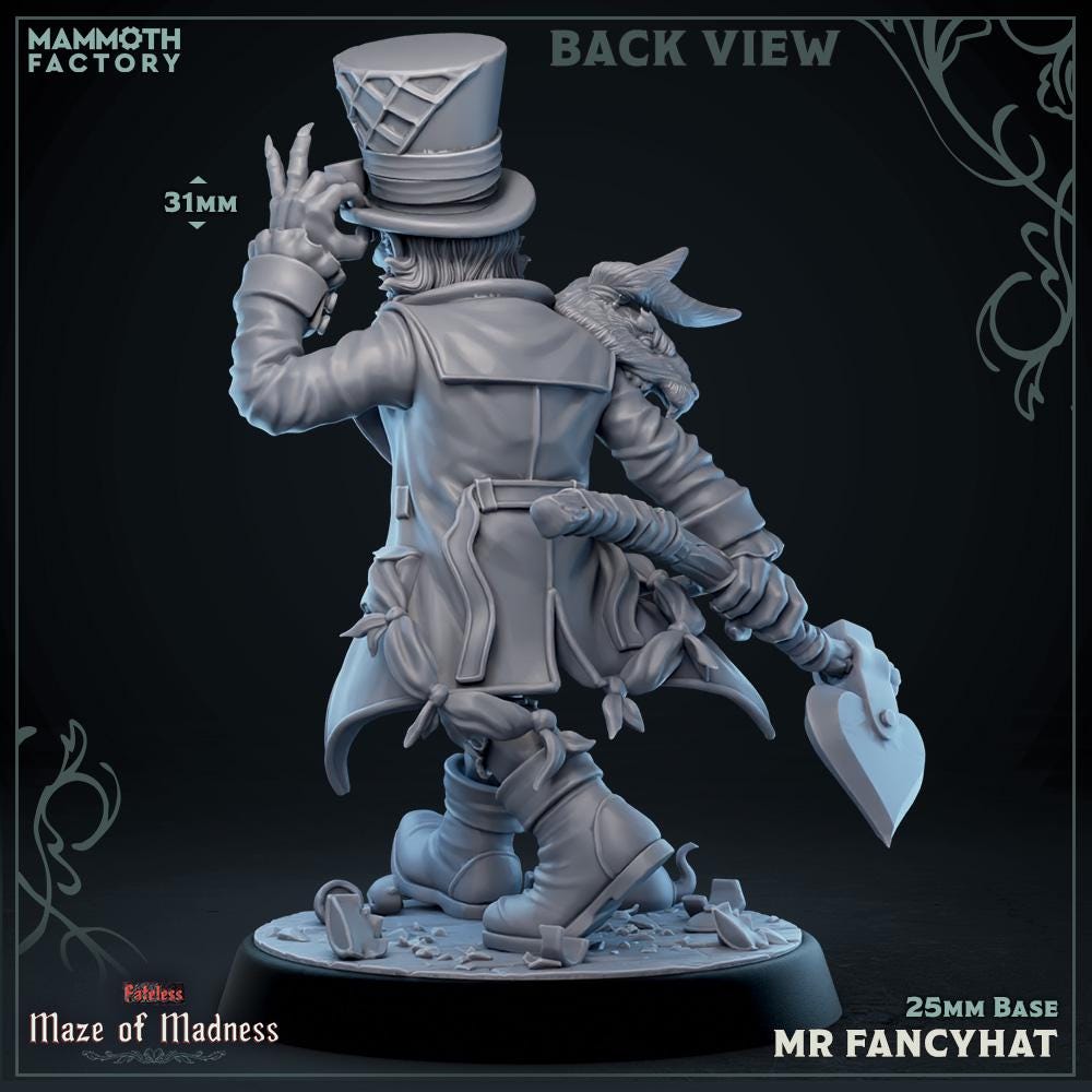 Mr Fancyhat | Mammoth Factory | Maze of Madness | RESIN | Fantasy | DnD | RPG | Tabletop | Gaming Miniatures | Character Model