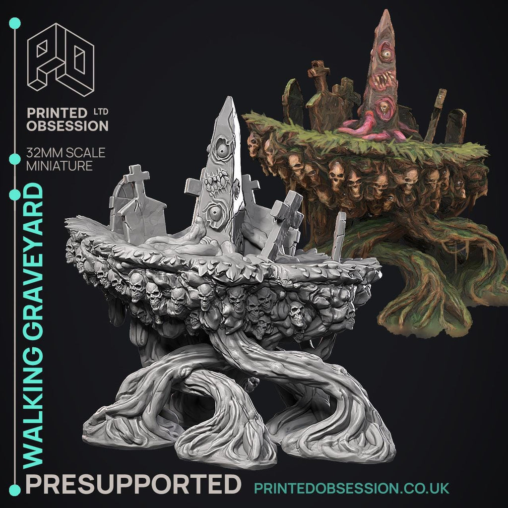 Walking Graveyard | Printed Obsession | The New Flesh | Resin | Fantasy | Horror | DnD | RPG | Tabletop | Miniature | Monster Model