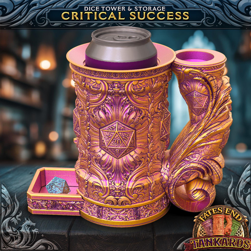 Crit Tankard - Can Holder Dice Tower and Dice Vault | Fates End | Roleplay Games | Gamer Gift | Mug