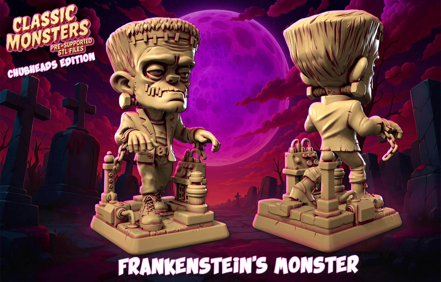 Frankenstein's Monster | Heroes N Beasts | RESIN | Chubheads Edition Classic Monsters | DnD | RPG Tabletop | Miniature | Movie Monster