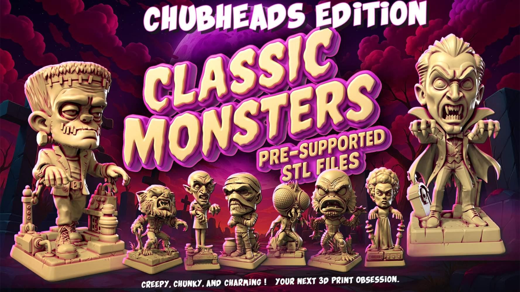 Nosferatu | Heroes N Beasts | RESIN | Chubheads Edition Classic Monsters | DnD | RPG Tabletop | Miniature | Movie Monster