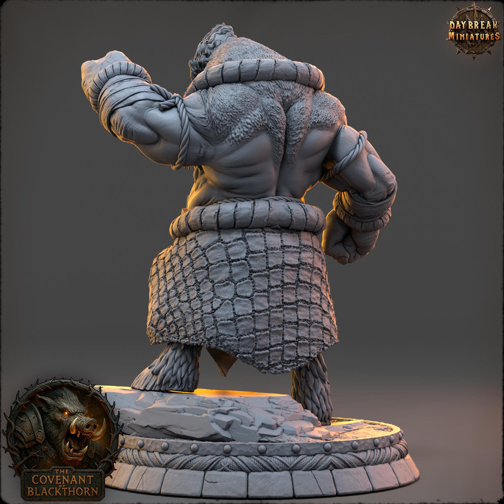 Grothar Rootsworn | Daybreak Miniatures | Covenant of Blackthorn | RESIN| Fantasy | Horror | Wargaming | RPG | DnD | Gaming Miniature | Boar