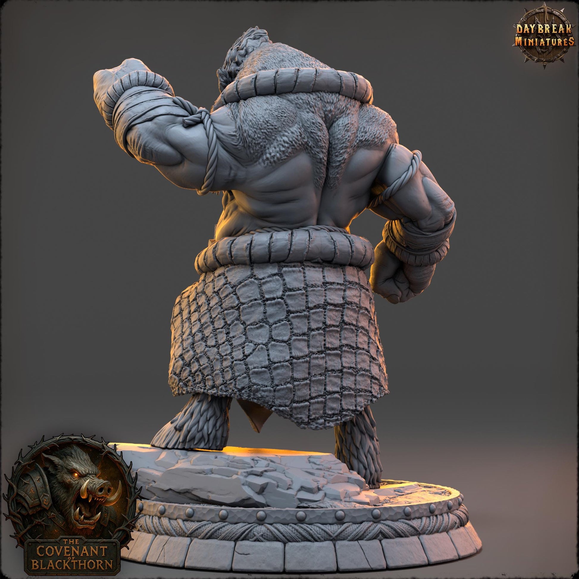 Grothar Rootsworn | Daybreak Miniatures | Covenant of Blackthorn | RESIN| Fantasy | Horror | Wargaming | RPG | DnD | Gaming Miniature | Boar