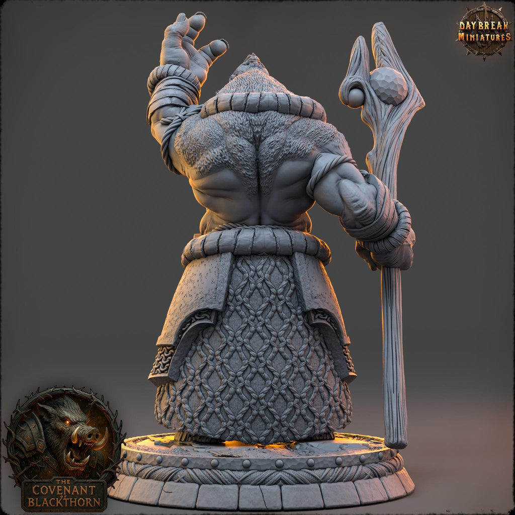 Mulkrid the Hollow | Daybreak Miniatures | Covenant of Blackthorn | RESIN| Fantasy | Horror| Wargaming | RPG | DnD | Gaming Miniature | Boar
