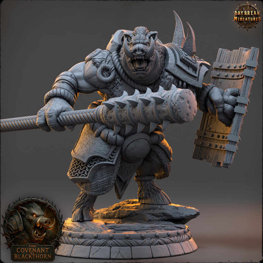 Tharna Ashgloom | Daybreak Miniatures | Covenant of Blackthorn | RESIN| Fantasy | Horror| Wargaming | RPG | DnD | Gaming Miniature | Boar