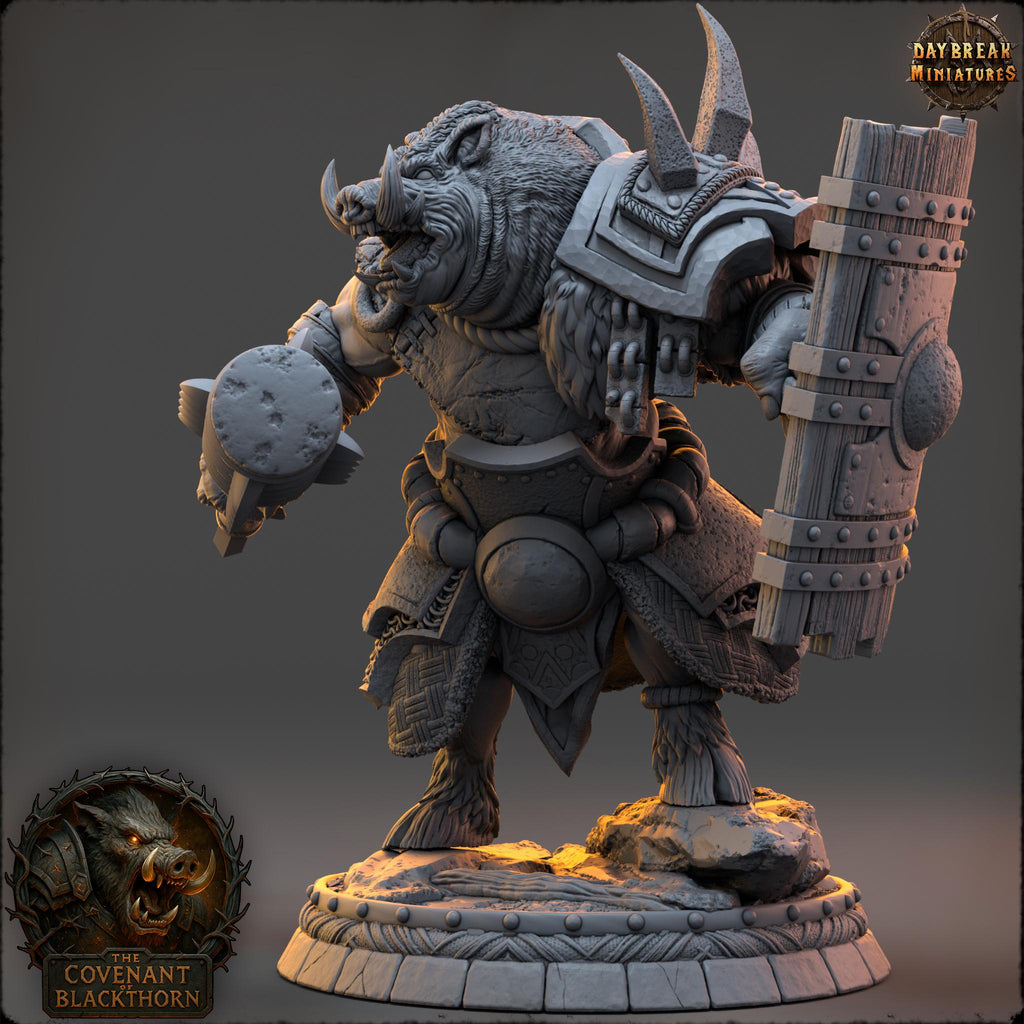 Tharna Ashgloom | Daybreak Miniatures | Covenant of Blackthorn | RESIN| Fantasy | Horror| Wargaming | RPG | DnD | Gaming Miniature | Boar