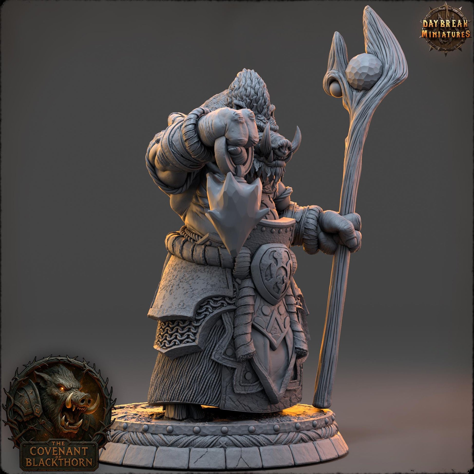 Tornak the Gorebound | Daybreak Miniatures | Covenant of Blackthorn | RESIN | Fantasy | Horror | Wargaming | RPG | DnD | Gaming Miniature