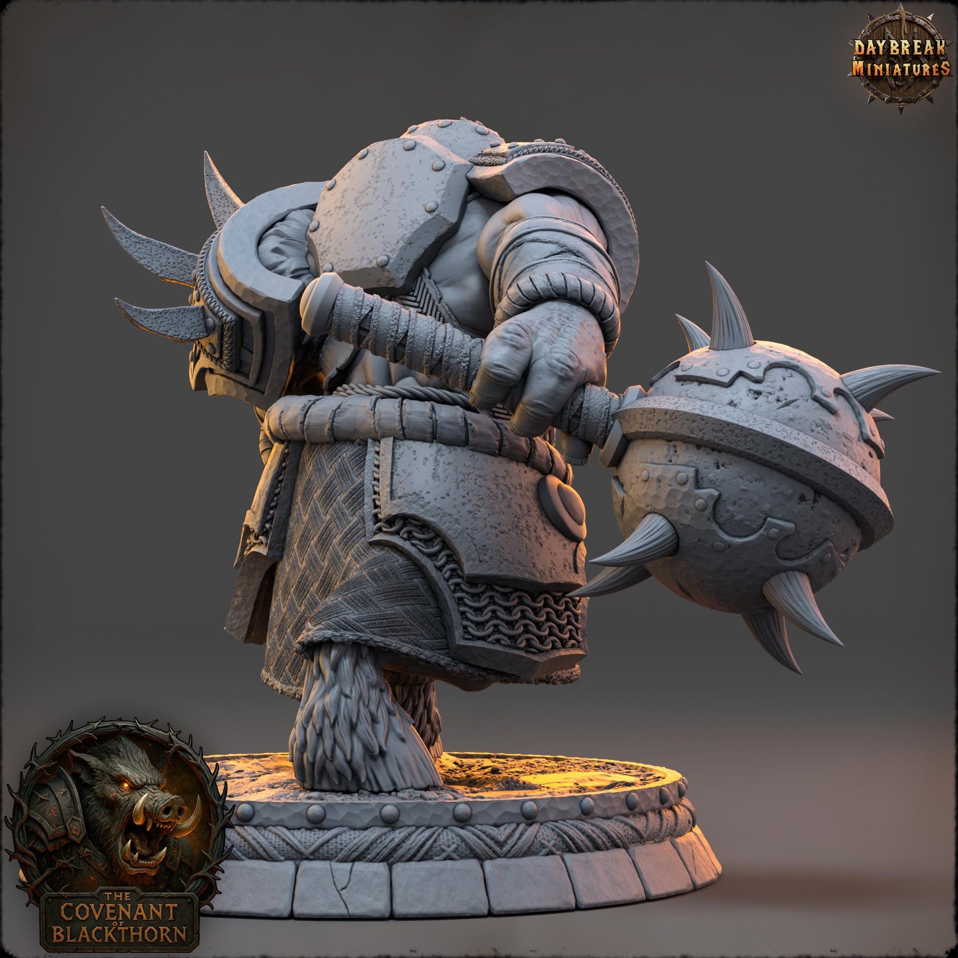 Vark Blighthorn | Daybreak Miniatures | Covenant of Blackthorn | RESIN| Fantasy | Horror| Wargaming | RPG | DnD | Gaming Miniature | Boar