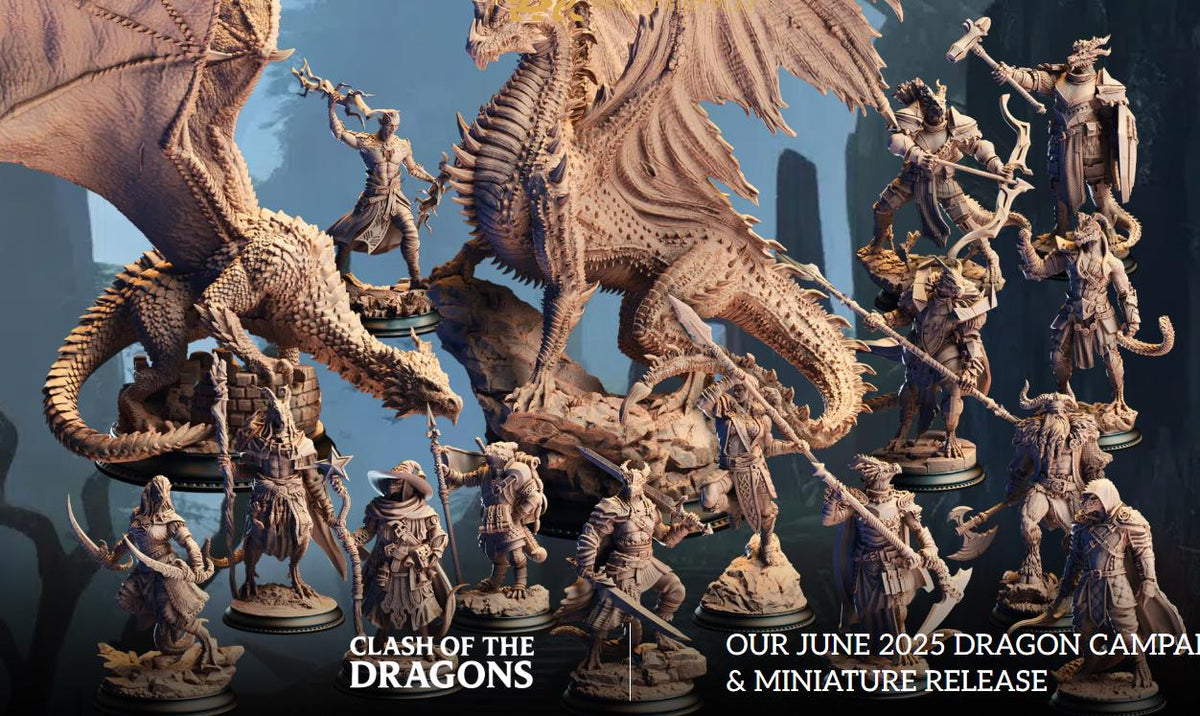 Ozmandi Starborn - Silver Dragonkin Sorcerer | DM Stash | Clash of Dragons | Fantasy | DnD | RPG | Tabletop | Gaming | Miniature