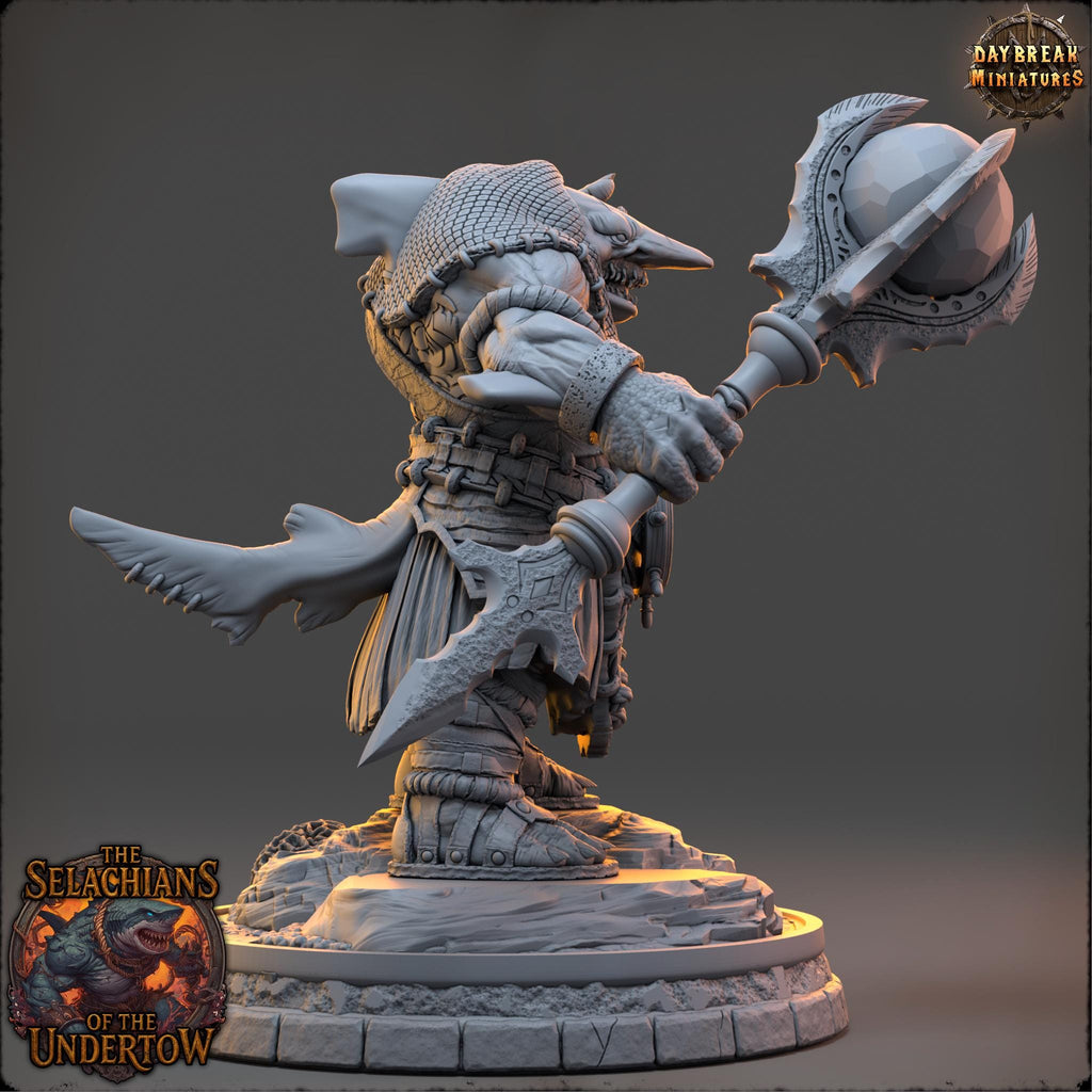 Draaleth Orn Voice of the Hollow Wake | Daybreak Miniatures | Selachians of the Undertow | RESIN | Fantasy | Horror | 40K | DnD | Miniature