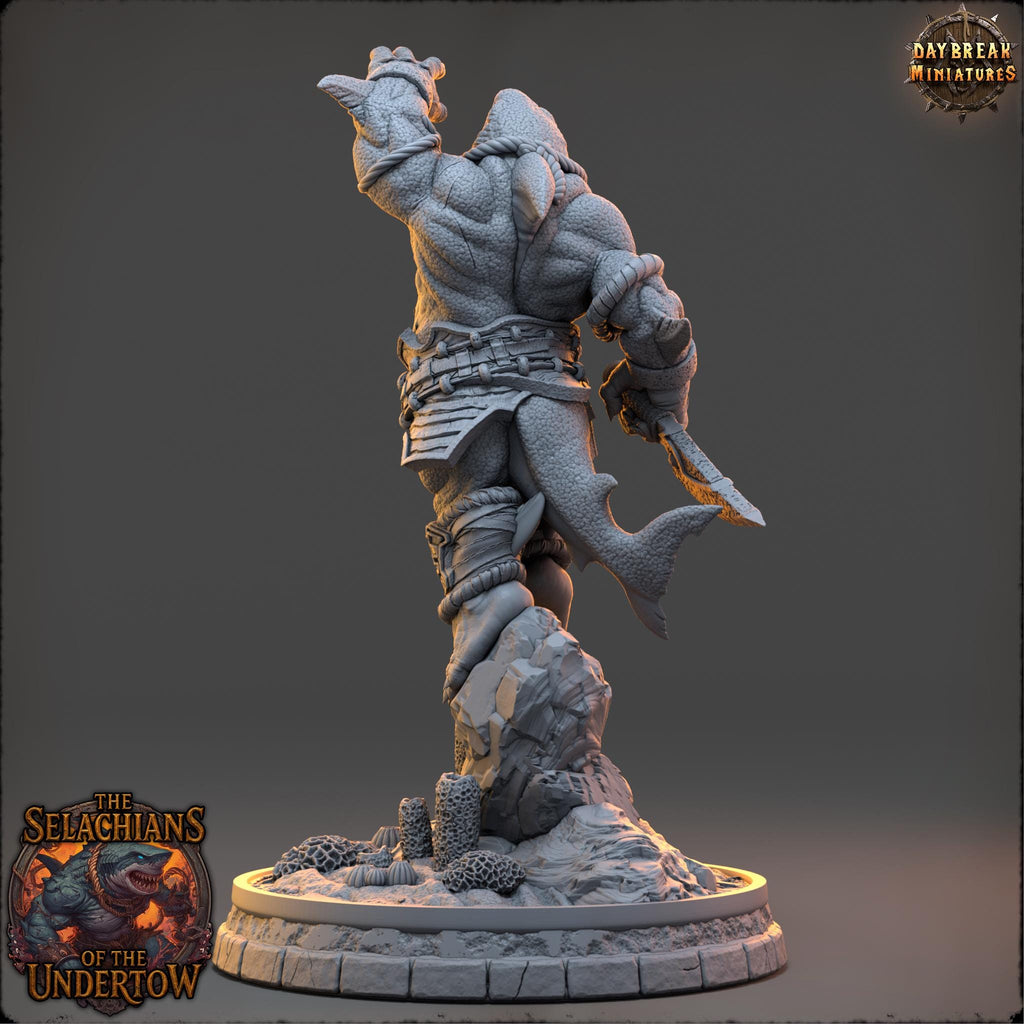 Nymor Spineslick | Daybreak Miniatures | Selachians of the Undertow | RESIN | Fantasy | Horror | 40K | RPG | DnD | Miniature