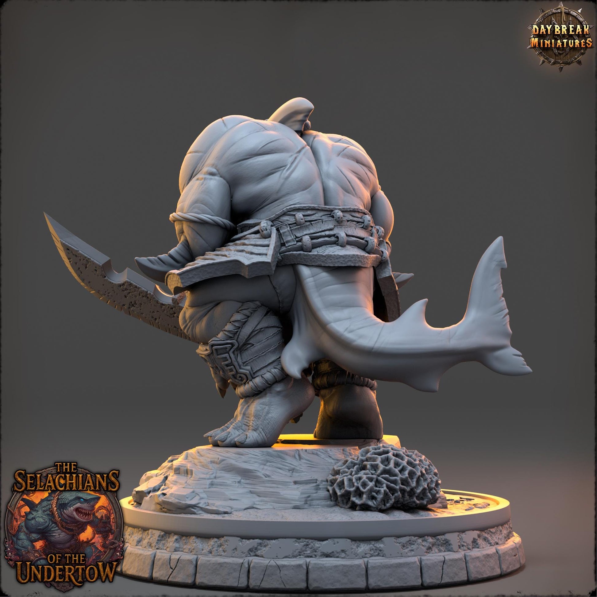 Olveth Tidewound | Daybreak Miniatures | Selachians of the Undertow | RESIN | Fantasy | Horror | 40K | RPG | DnD | Miniature