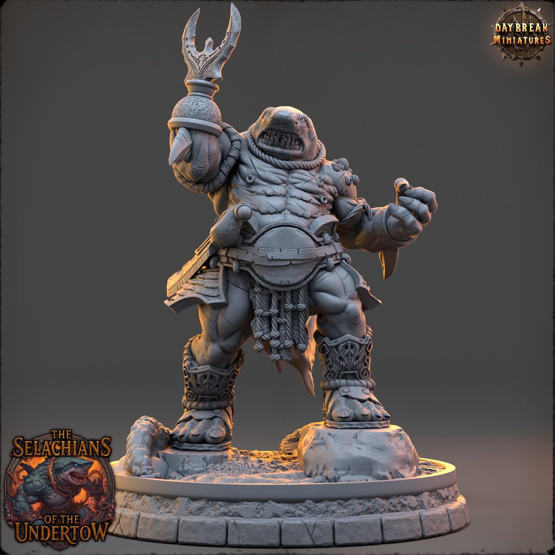 Skelith Nine-Gills | Daybreak Miniatures | Selachians of the Undertow | RESIN | Fantasy | Horror | 40K | RPG | DnD | Miniature