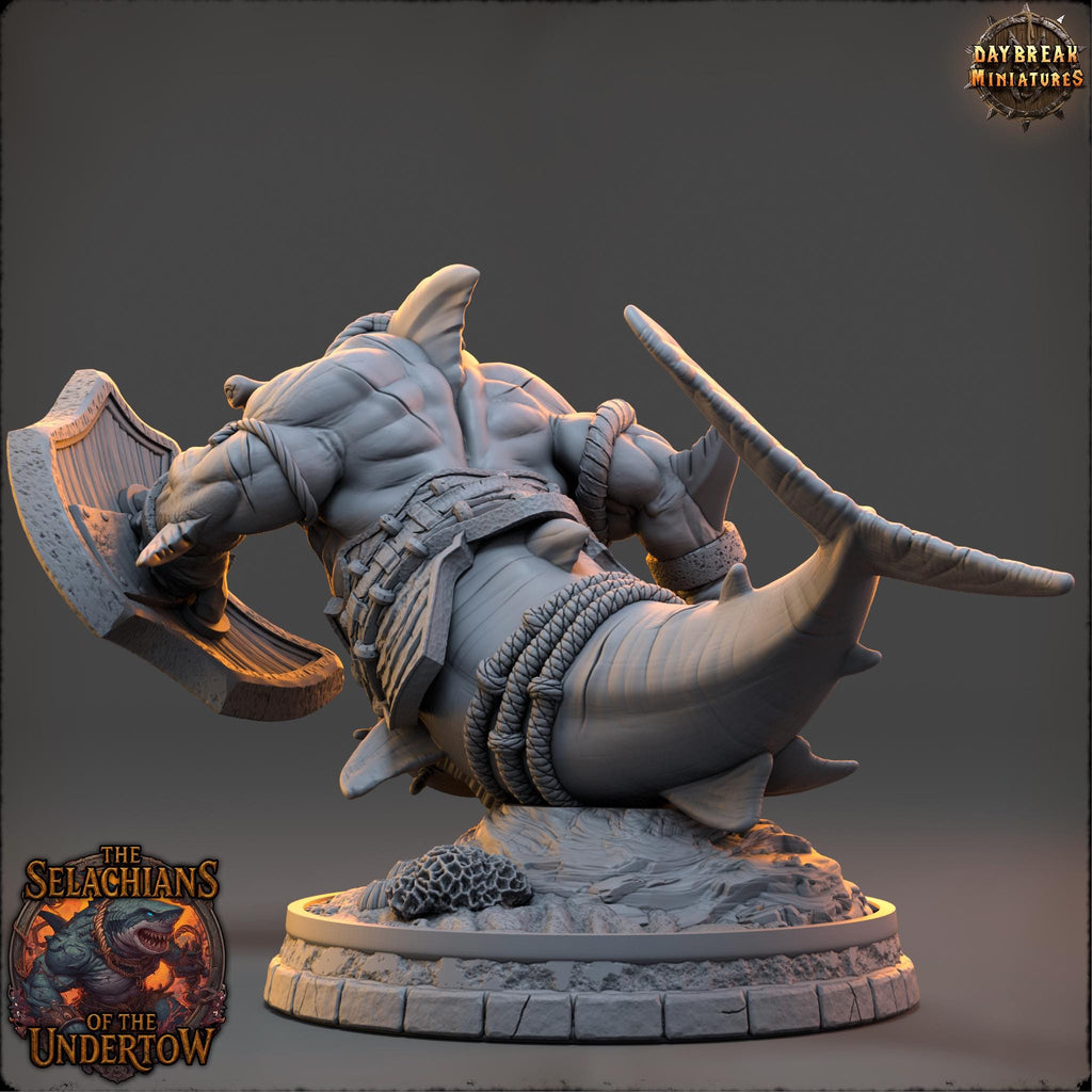 Veshraak Onefin | Daybreak Miniatures | Selachians of the Undertow | RESIN | Fantasy | Horror | 40K | DnD | Miniature