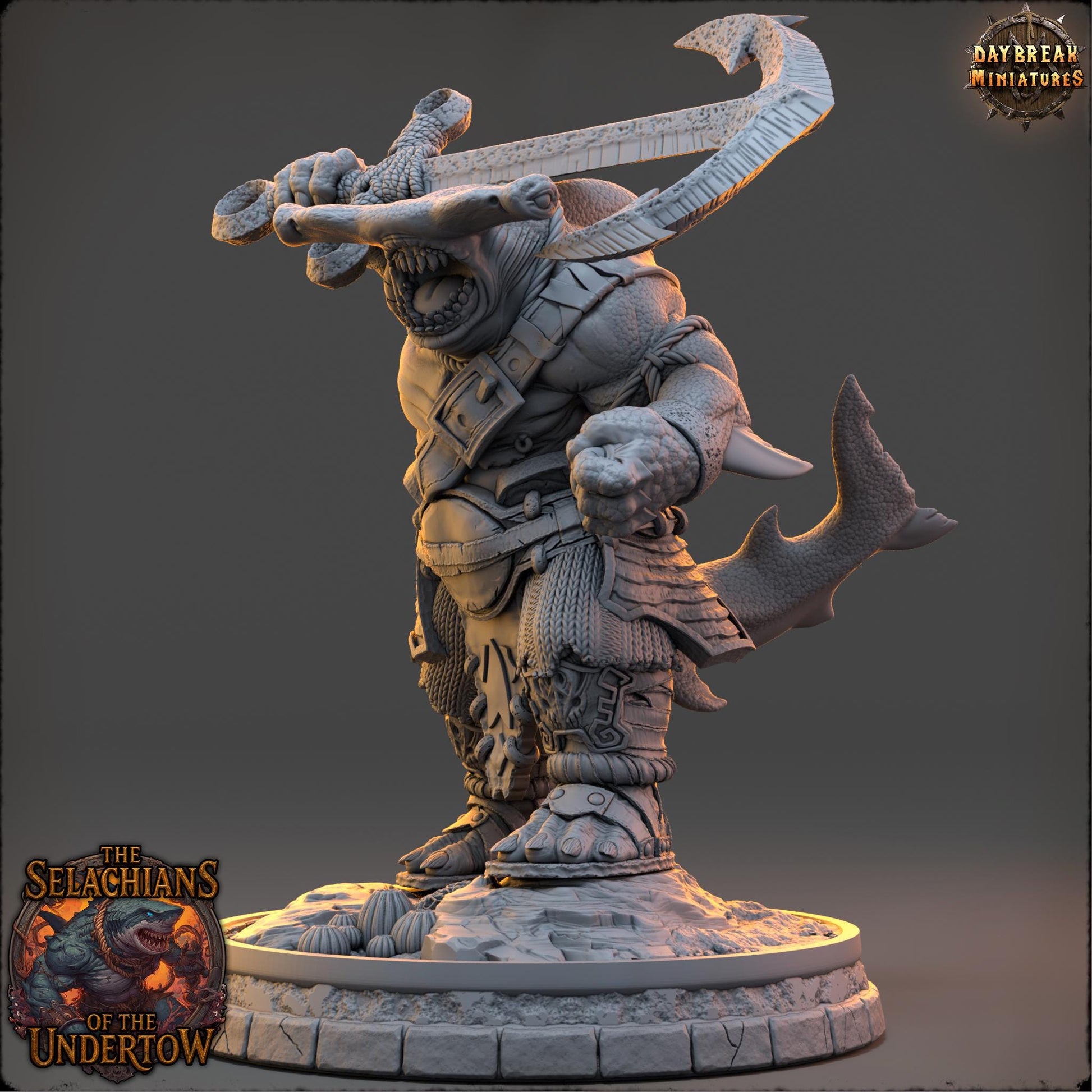 Yethra Coilblood | Daybreak Miniatures | Selachians of the Undertow | RESIN | Fantasy | Horror | 40K | DnD | Miniature