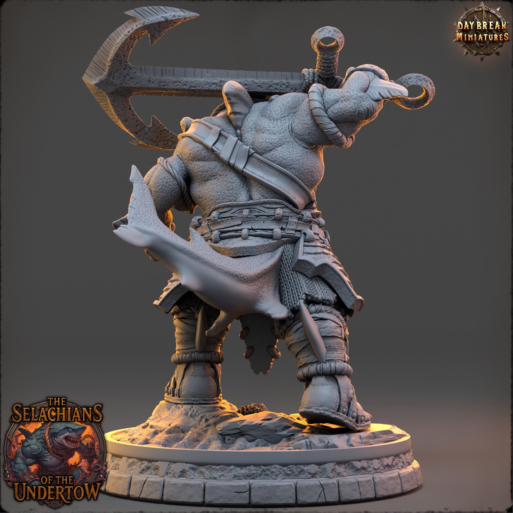 Yethra Coilblood | Daybreak Miniatures | Selachians of the Undertow | RESIN | Fantasy | Horror | 40K | DnD | Miniature