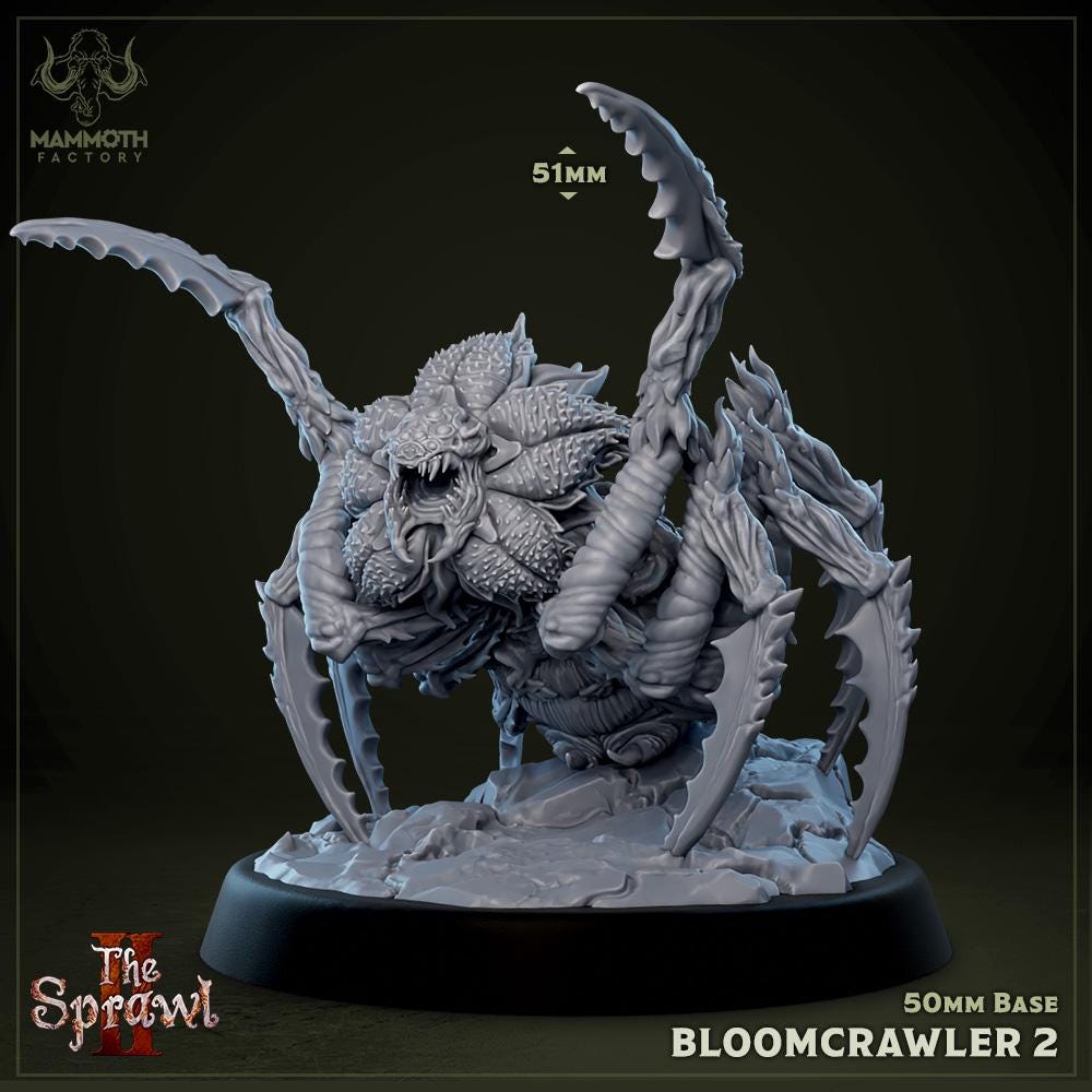 Bloomcrawlers | Mammoth Factory | The Sprawl Vol 2 | RESIN | Fantasy | DnD | RPG | Tabletop | Gaming Miniatures | Beast Model