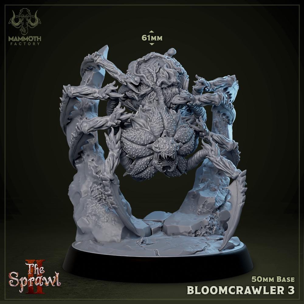 Bloomcrawlers | Mammoth Factory | The Sprawl Vol 2 | RESIN | Fantasy | DnD | RPG | Tabletop | Gaming Miniatures | Beast Model