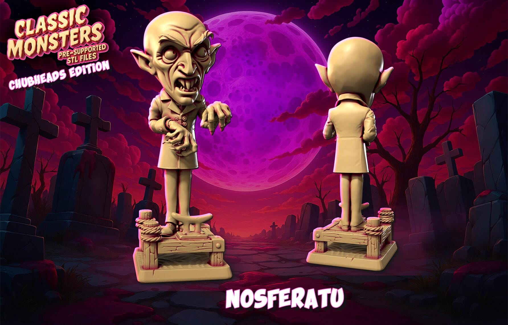 Nosferatu | Heroes N Beasts | RESIN | Chubheads Edition Classic Monsters | DnD | RPG Tabletop | Miniature | Movie Monster