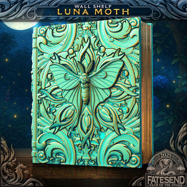 Luna Moth Tome - Perfect for cards, dice, minis | Fates End | Fantasy | DnD | RPG | Roleplay Gaming | MTG Magic Card Box | Gamer Gift