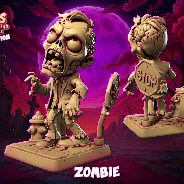 Zombie | Heroes N Beasts | RESIN | Chubheads Edition Classic Monsters | DnD | RPG Tabletop| Miniature | Movie Monster