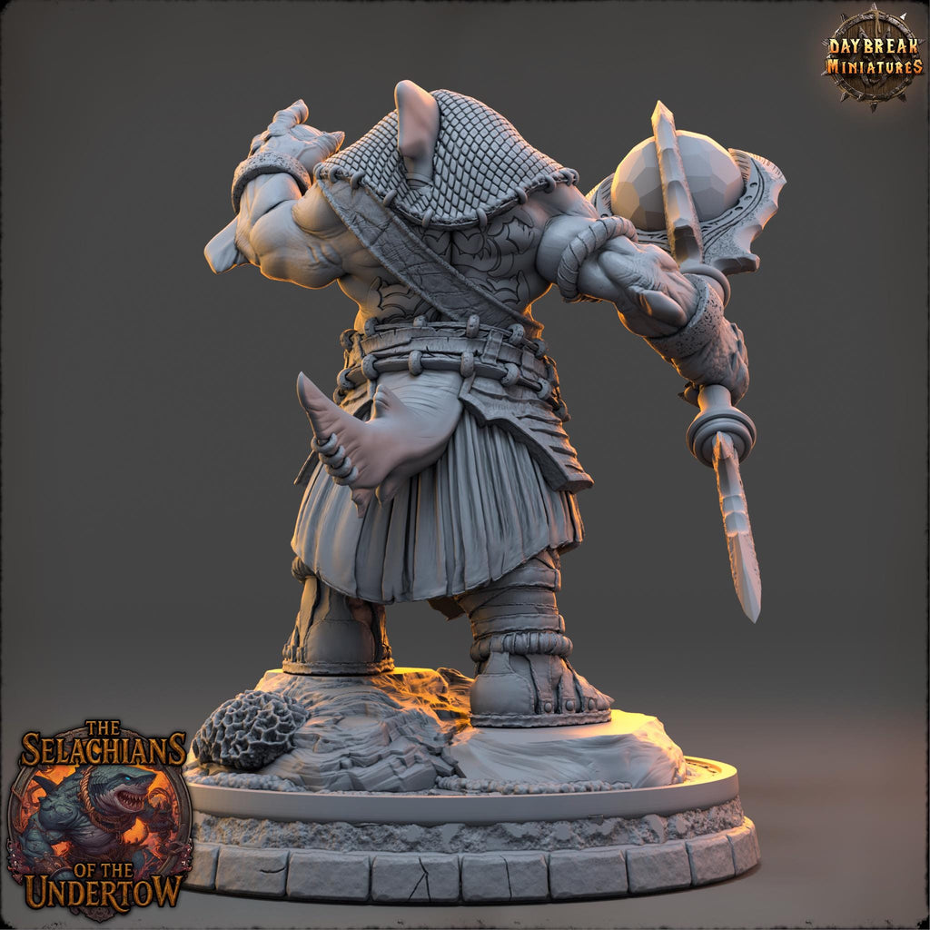 Draaleth Orn Voice of the Hollow Wake | Daybreak Miniatures | Selachians of the Undertow | RESIN | Fantasy | Horror | 40K | DnD | Miniature