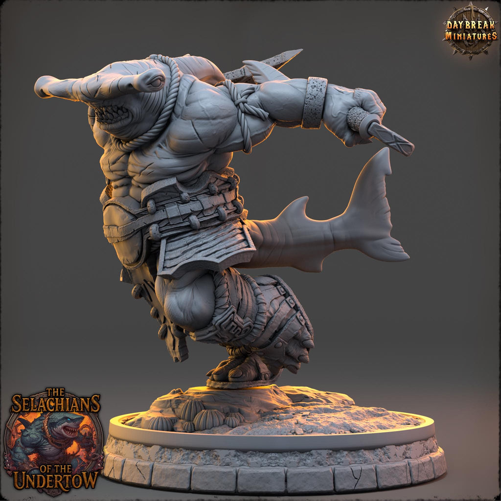 Kosh Velmarn | Daybreak Miniatures | Selachians of the Undertow | RESIN | Fantasy | Horror | 40K | RPG | DnD | Miniature