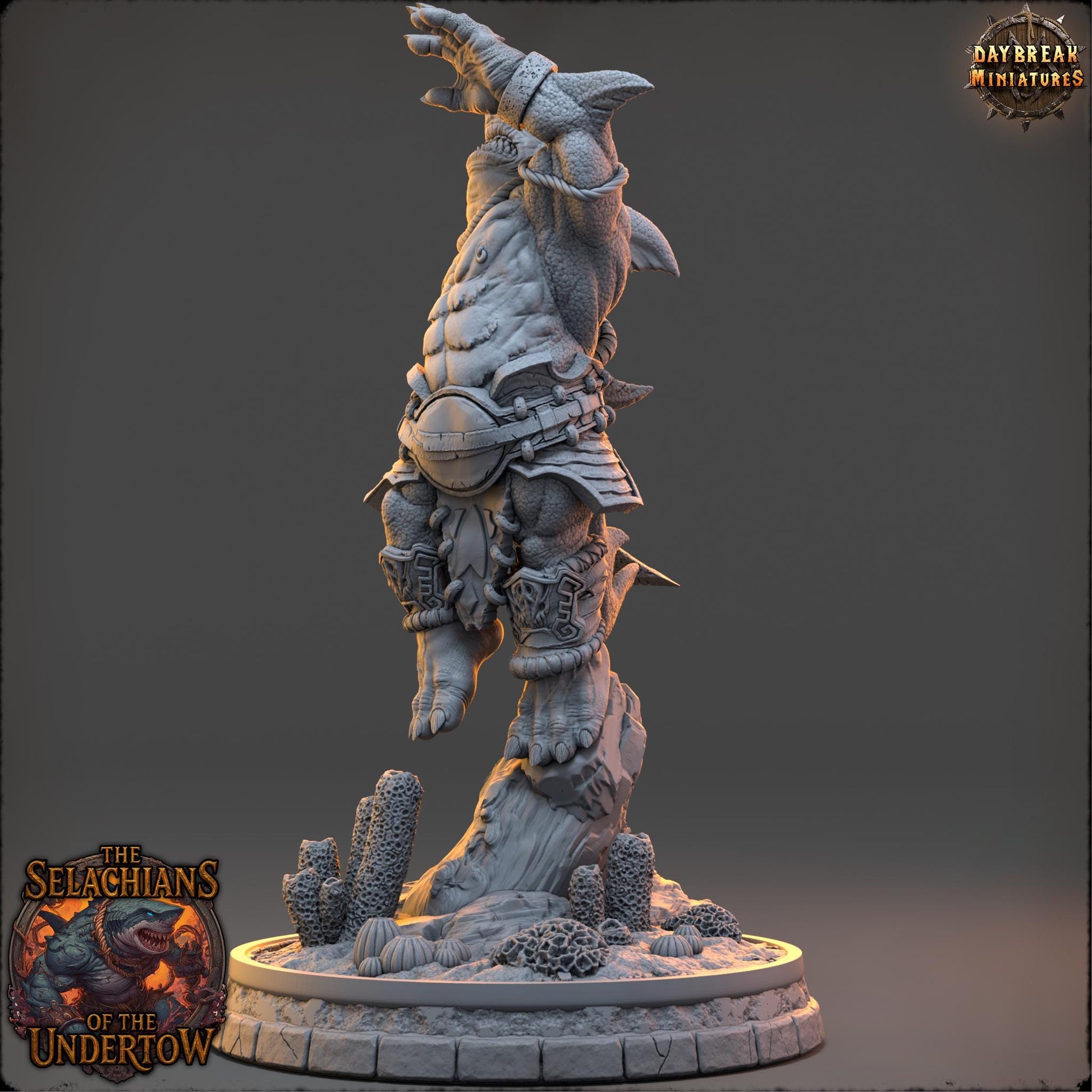Nymor Spineslick | Daybreak Miniatures | Selachians of the Undertow | RESIN | Fantasy | Horror | 40K | RPG | DnD | Miniature