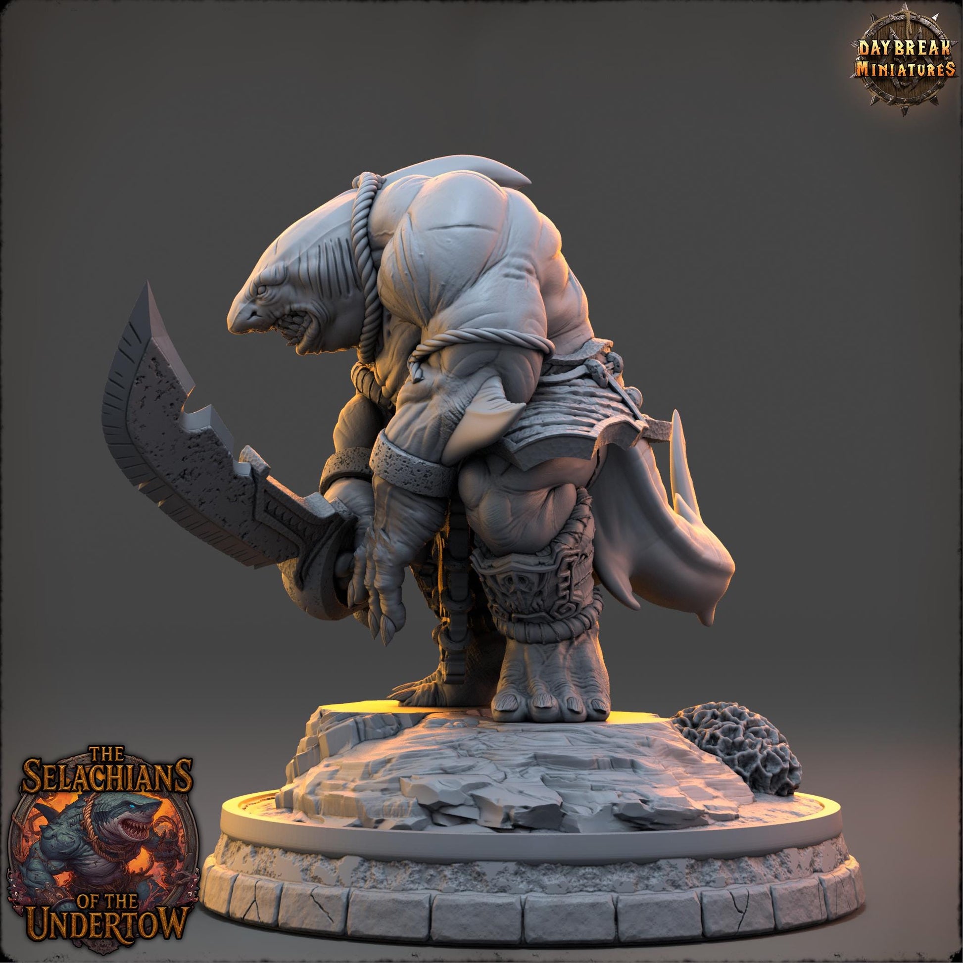 Olveth Tidewound | Daybreak Miniatures | Selachians of the Undertow | RESIN | Fantasy | Horror | 40K | RPG | DnD | Miniature