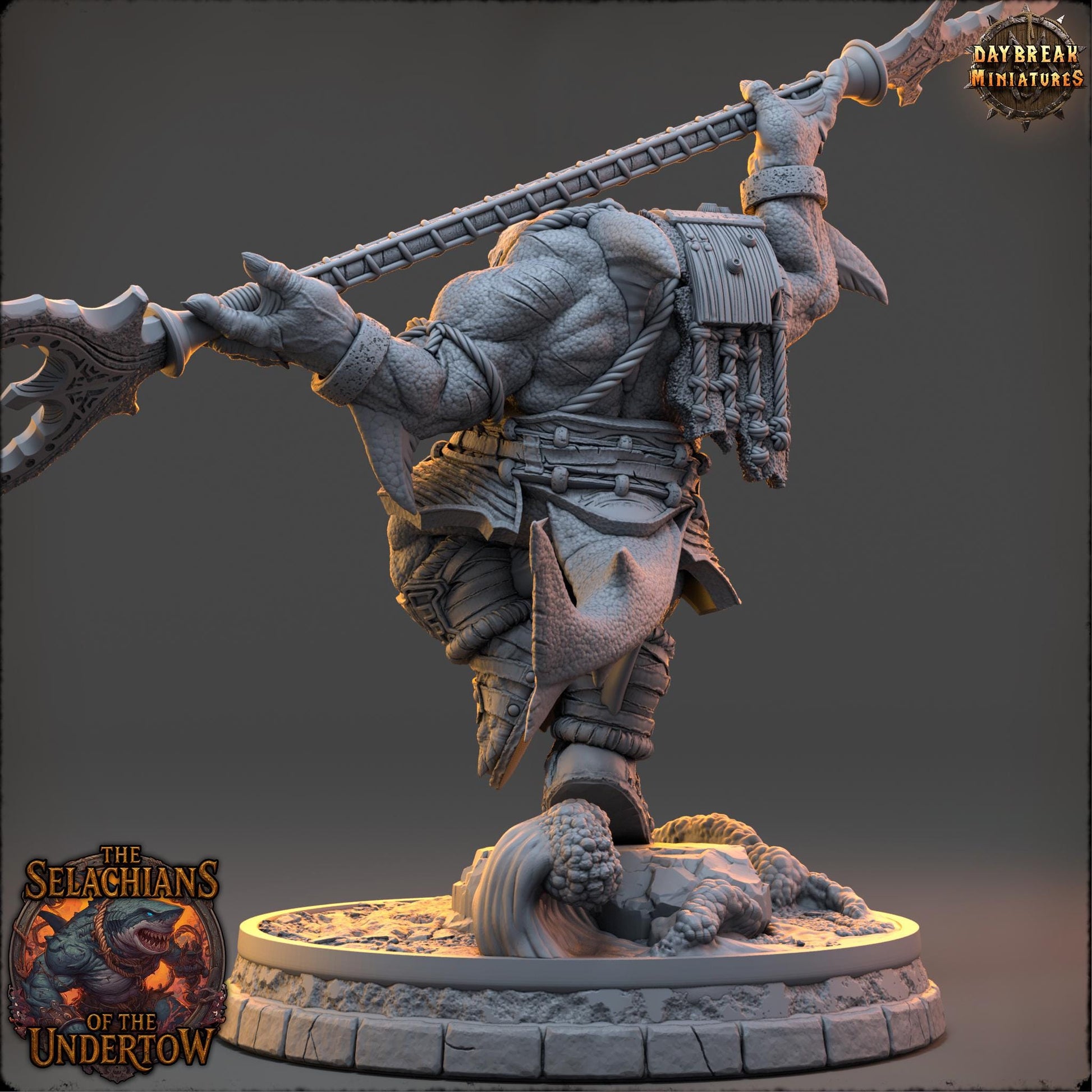 Thressik of the Deep | Daybreak Miniatures | Selachians of the Undertow | RESIN | Fantasy | Horror | 40K | RPG | DnD | Miniature