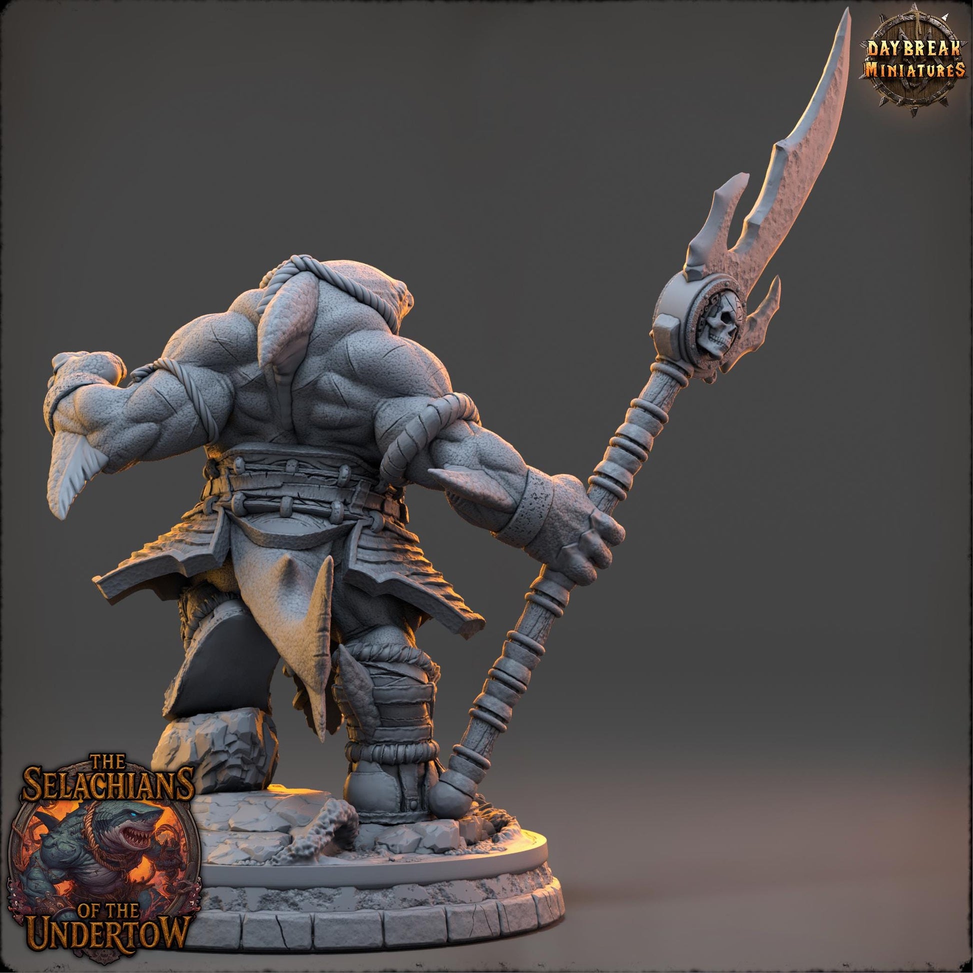 Urran Shellpiercer | Daybreak Miniatures | Selachians of the Undertow | RESIN | Fantasy | Horror | 40K | DnD | Miniature