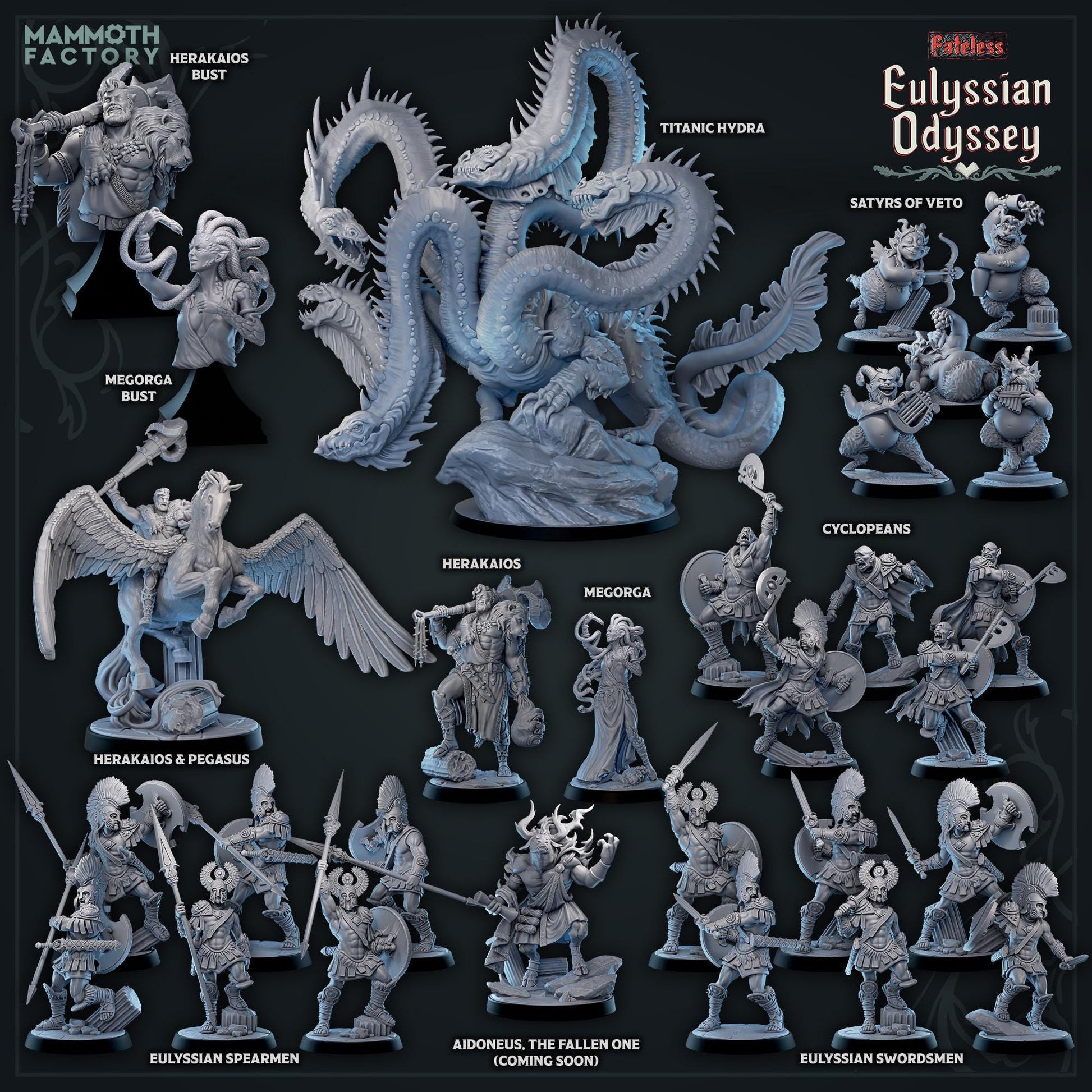 Megorga | Mammoth Factory | Fateless - Eulyssian Odyssey | Fantasy | DnD | RPG | Tabletop | Gaming | Miniatures | Character Model | Hero