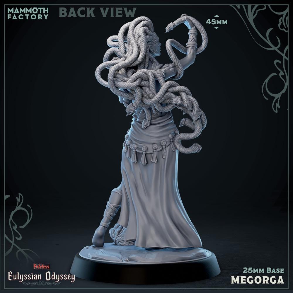 Megorga | Mammoth Factory | Fateless - Eulyssian Odyssey | Fantasy | DnD | RPG | Tabletop | Gaming | Miniatures | Character Model | Hero