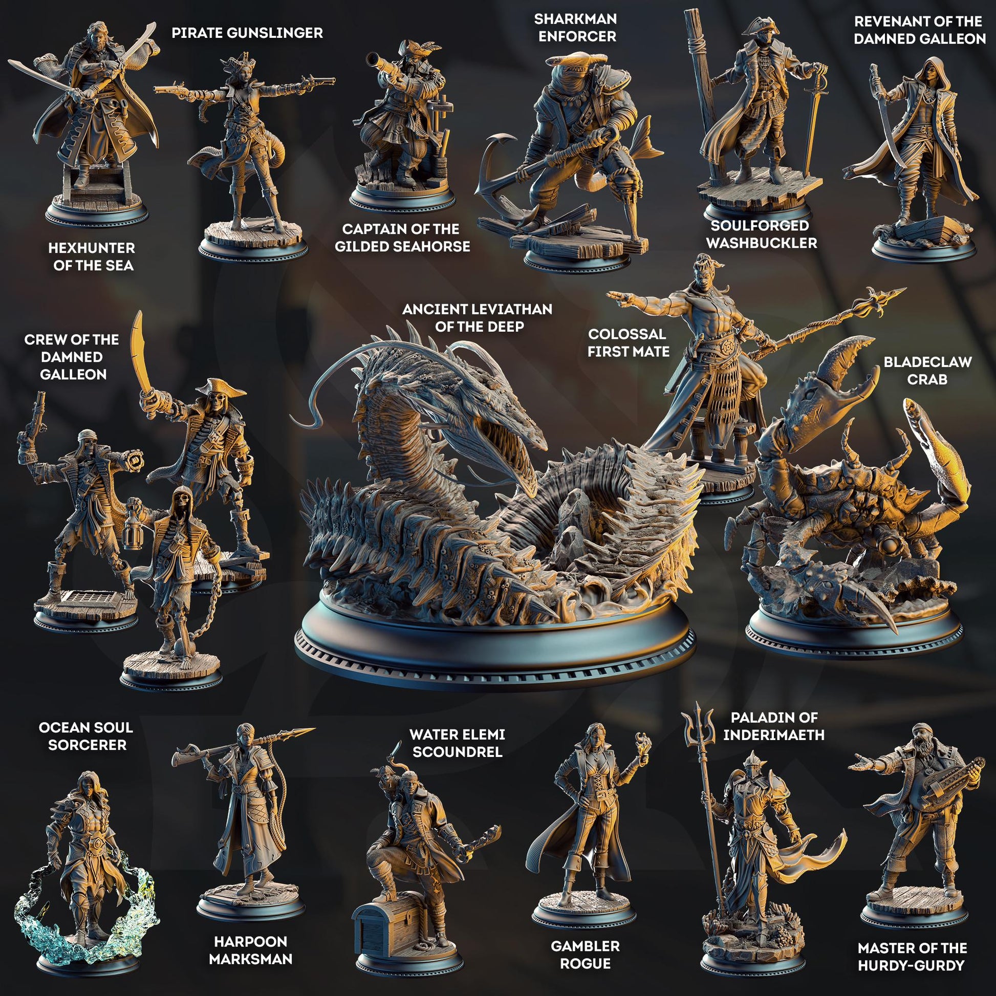 Old Mawgrin - Ancient Leviathan of the Deep | DM Stash | Blood on the Sails | Fantasy | DnD | RPG | Gaming | Miniature | BBEG | Leviathan