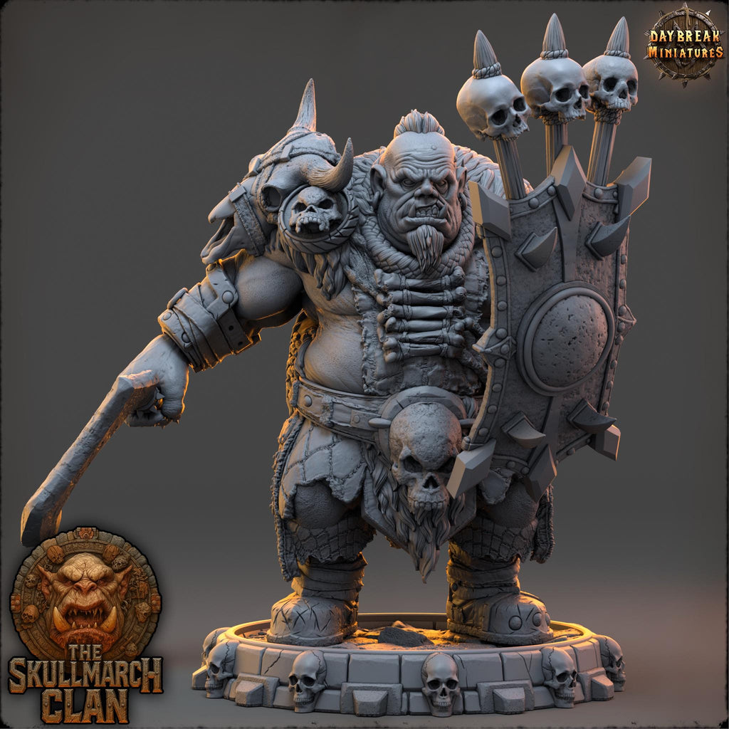 Vorguk Chaincutter | Daybreak Miniatures | The Skullmarch Clan | RESIN| Fantasy | Horror| Wargaming | RPG | DnD | Gaming Miniature | Ogre