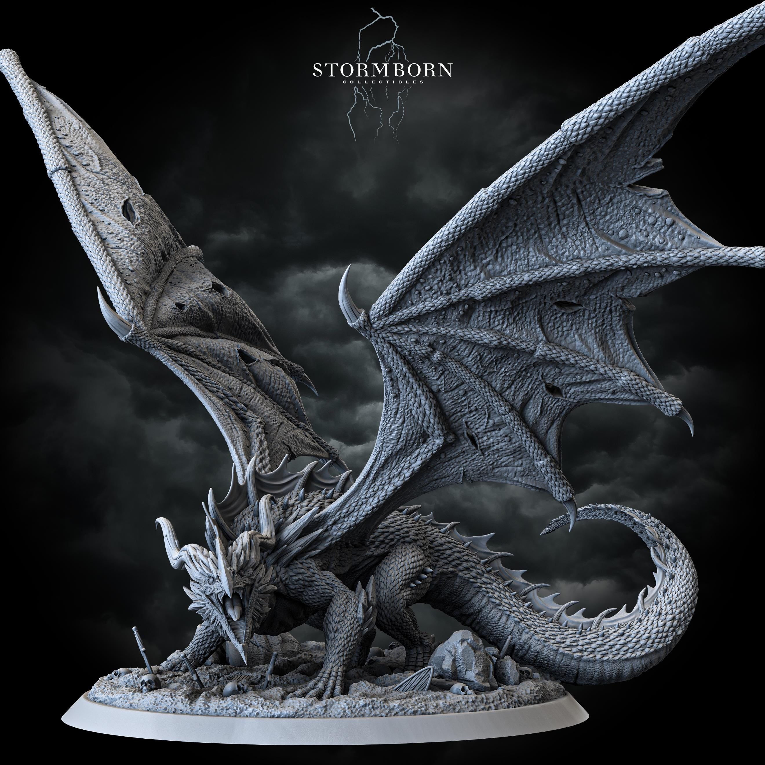Ancient Red Dragon | Stormborn Collectibles | Lord of the Beholders | RESIN | Fantasy | Horror | RPG | Gaming Miniatures | BBEG