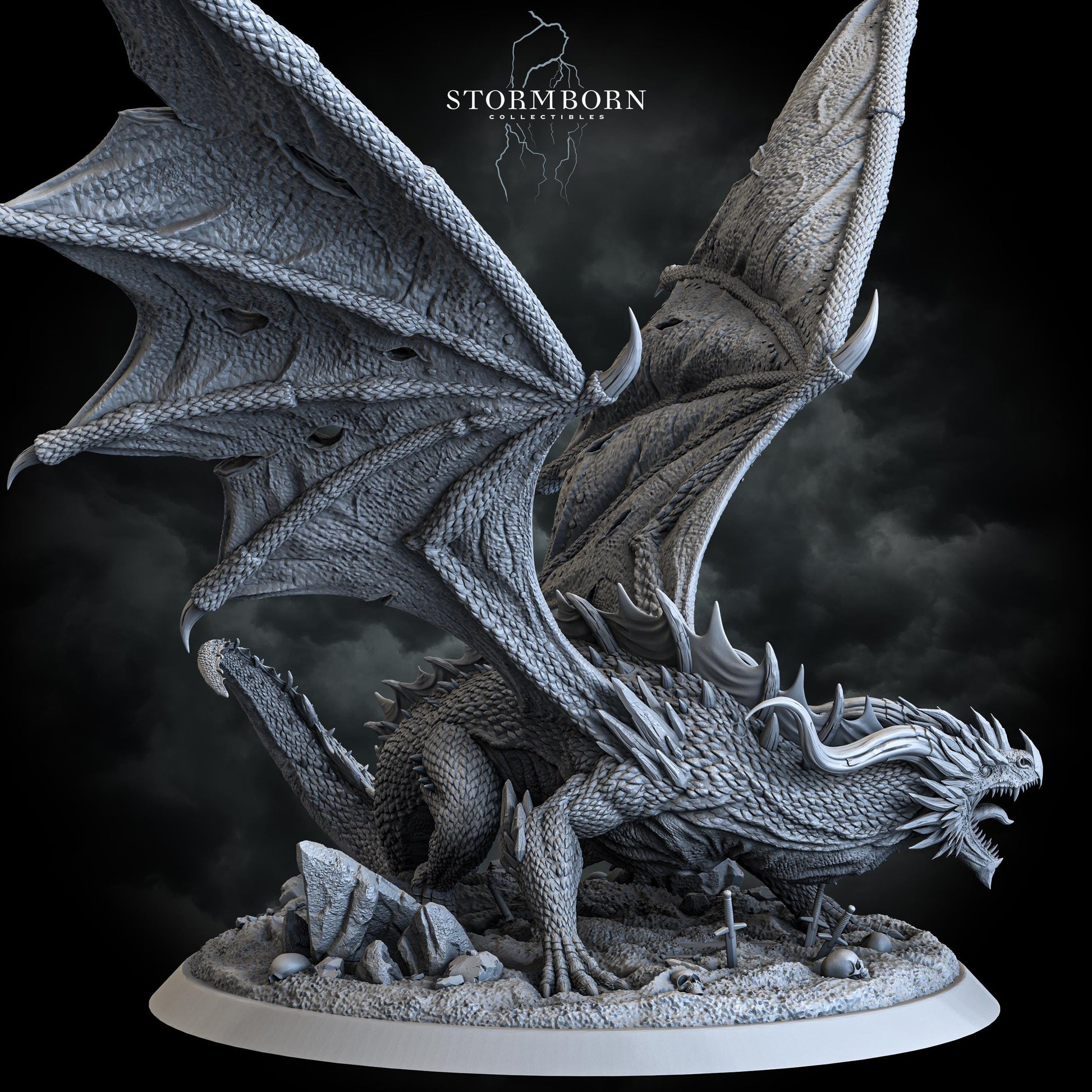 Ancient Red Dragon | Stormborn Collectibles | Lord of the Beholders | RESIN | Fantasy | Horror | RPG | Gaming Miniatures | BBEG