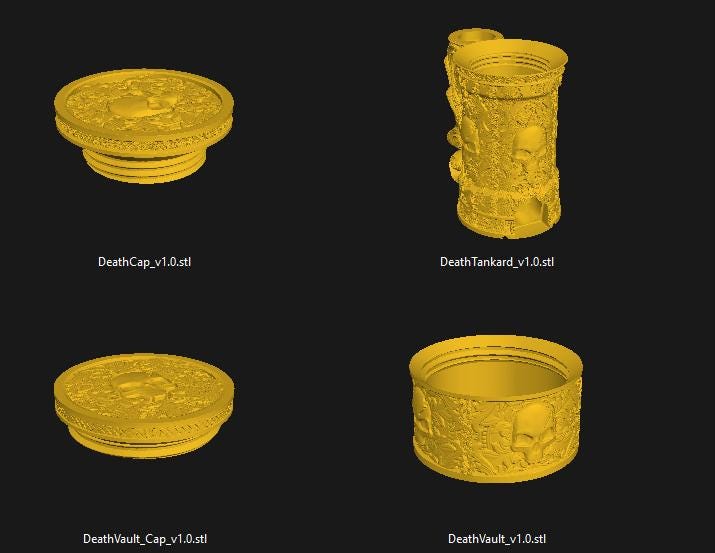 Death Magic Tankard - Can Holder Dice Tower and Dice Vault | Fates End | Roleplay Games | Gamer Gift | Mug