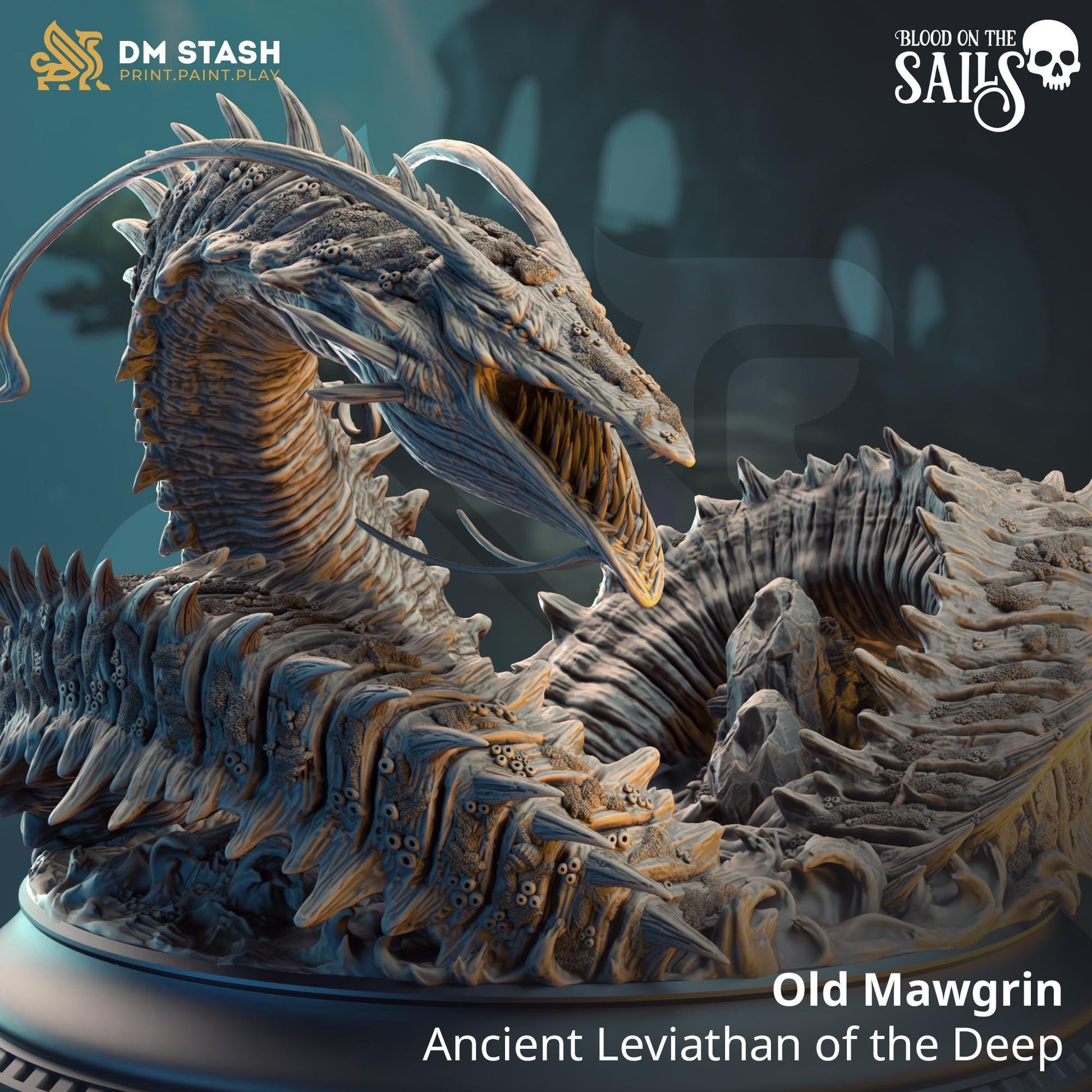 Old Mawgrin - Ancient Leviathan of the Deep | DM Stash | Blood on the Sails | Fantasy | DnD | RPG | Gaming | Miniature | BBEG | Leviathan